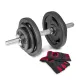 Image 1 for Гантеля металева Hop-Sport New 20кг з рукавичками