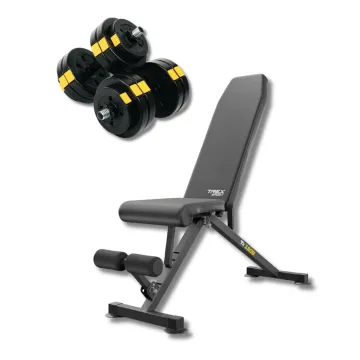 Набор Besport PowerPro гантели 2х13,5кг со скамьей TX-150B