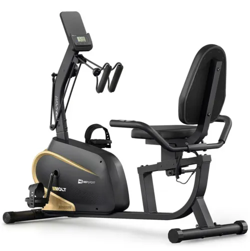 Горизонтальный велотренажер Hop-Sport HS-045L Volt магнитный золотистый