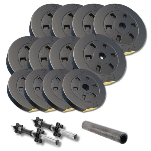 Набор гантели-штанга 2в1 Besport PowerPro 52кг с переходником