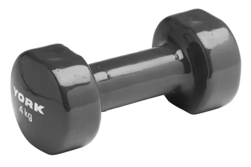 Гантели для фитнеса виниловые круглые York Fitness 2х4кг серый