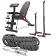 Image 1 for Набор Hop-Sport Strong 76кг со скамьей HS-1035 и стойками 1002L