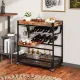 Image 7 for Сервировочная кухонная тележка Costway Beverage Bar со съемным подносом трехуровневая