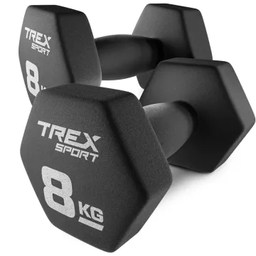 Гантели для фитнеса неопреновые TREX Sport TX-080VD 2x8кг