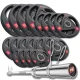 Image 1 for Набір олімпійський Hop-Sport PRO 95кг з грифом 165см