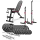 Image 1 for Набор Hop-Sport Strong 99кг со скамьей HS-1030 и стойками 1005L