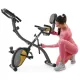 Image 6 for Велотренажер магнітний Hop-Sport HS-3010X Grix X-Bike з еспандерами сіро-жовтий