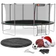 Image 1 for Батут Hop-Sport 16ft (488см) черно-зеленый с внутренней сеткой