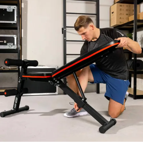 Скамья тренировочная Hop-Sport HS-1030 с фиксатором для ног