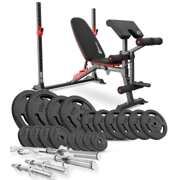 Набор Hop-Sport Strong 138кг со скамьей HS-1095