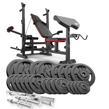 Набор Hop-Sport Strong 179кг со скамьей HS-1075