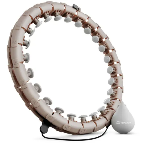 Хулахуп Hop-Sport HS-106HH масажний з обважнювачем бежевий