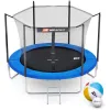 Батут Hop-Sport 8ft (244см) синий с внутренней сеткой