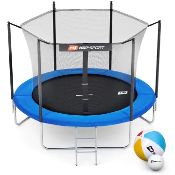 Батут Hop-Sport 8ft (244см) синий с внутренней сеткой