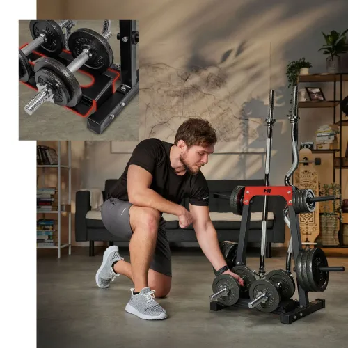 Зручна полиця для гантелей