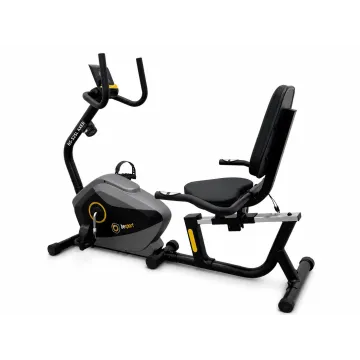 Горизонтальный велотренажер BESPORT BS-525L AXER магнитный черно-желтый