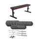 Image 1 for Набор Hop-Sport Premium 173кг со скамьей HS-1025 Pro, штангами и гантелями