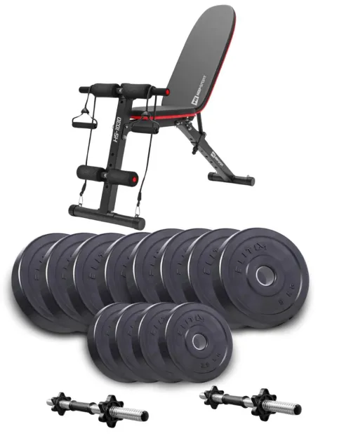 Набор Elitum Titan гантели 2х26кг со скамьей HS-1030 F