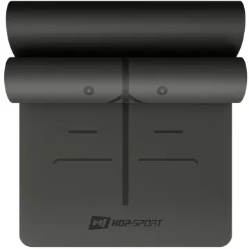 Йога-мат Hop-Sport PU 0,5см 183 x 68см HS-P005GM черный