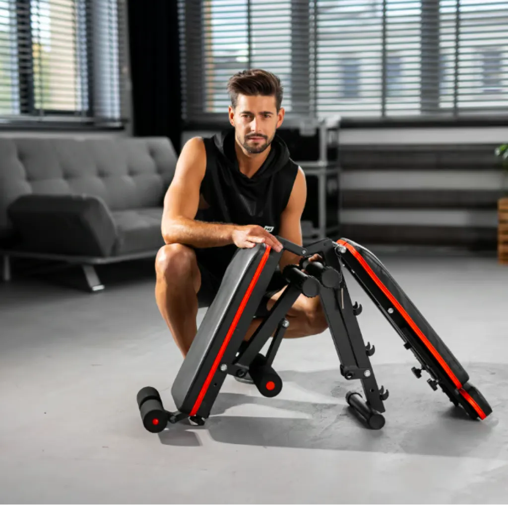 Скамья тренировочная Hop-Sport HS-1010 Pro универсальна для жима и