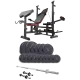 Image 1 for Набір Elitum Titan 68кг з лавою HS-1075 Pro, штангою та гантелями