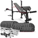 Image 1 for Набор Hop-Sport Premium 173кг со скамьей HS-1055, штангами и гантелями