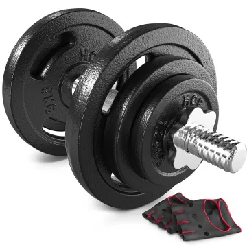 Гантеля металлическая Hop-Sport New 20кг с перчатками