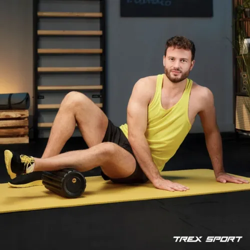 Роллер масажер ребристий Trex Sport TX-030EPR EPP 30см чорний Роллер масажер ребристий Trex Sport TX-030EPR EPP 30см чорний