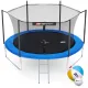 Батут Hop-Sport 10ft (305см) синий с внутренней сеткой
